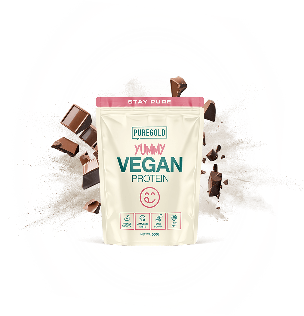 Yummy vegan protein powder package